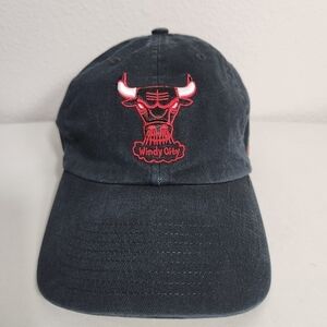 Chicago Bulls Windy City 47 Brand Hardwood Classic Black Strapback Baseball Cap